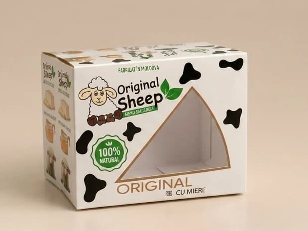 Cutie triunghiulară personalizată pentru produse lactate Original Sheep